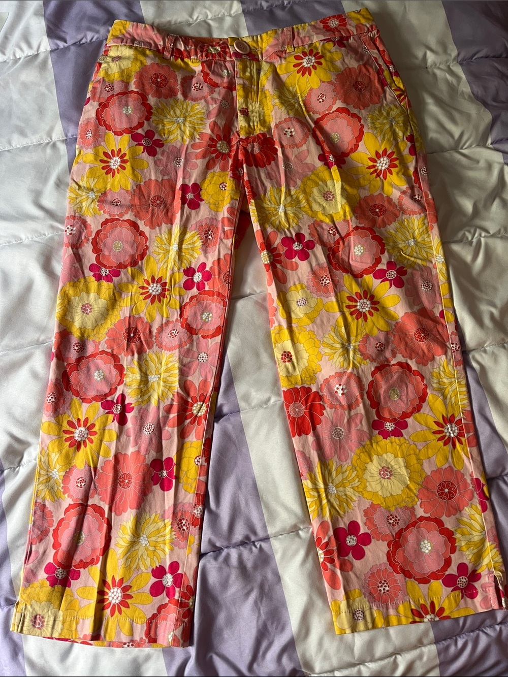 Izod Stretch Floral Pants Size 12